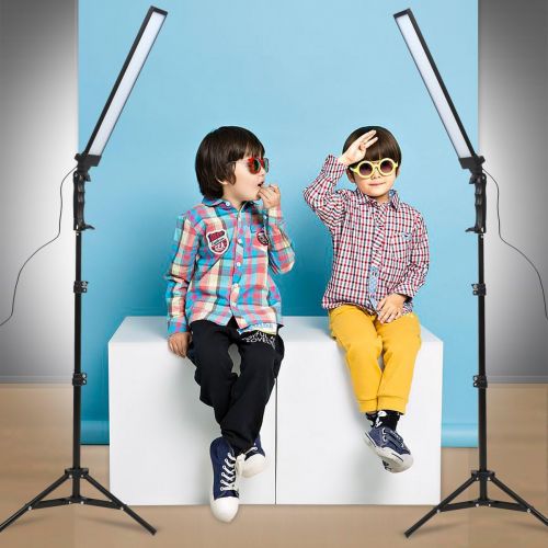  [아마존베스트]GSKAIWEN 180 LED Light Photography Studio LED Lighting Kit Adjustable Light with Light Stand Tripod Photographic Video Fill Light