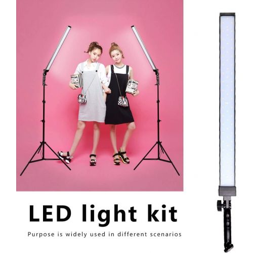  GSKAIWEN Photography Studio LED Lighting Kit Adjustable Light with Light Stand Tripod Photographic Video Capture Portraits