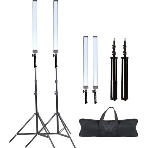  GSKAIWEN Photography Studio LED Lighting Kit Adjustable Light with Light Stand Tripod Photographic Video Capture Portraits