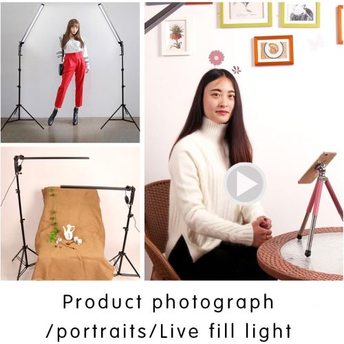  GSKAIWEN Photography Studio LED Lighting Kit Adjustable Light with Light Stand Tripod Photographic Video Capture Portraits