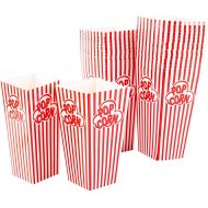 [아마존베스트]GSM Brands Popcorn Containers Boxes (100 Pack) - Striped White and Red Paper - for Home Movie Theater