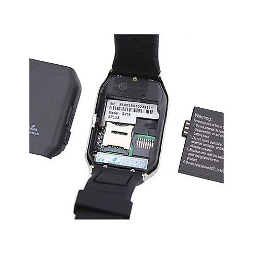  GSSSSS GV18 1.54 Wearable GSM Smart Phone Watch w NFC  Remote Control Camera , black