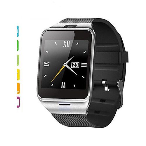  GSSSSS GV18 1.54 Wearable GSM Smart Phone Watch w NFC  Remote Control Camera , black