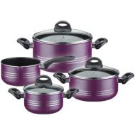 GSW 800402 Milano Topf-Set 4-teilig lila, Aluminium, 24 cm, 7-Einheiten