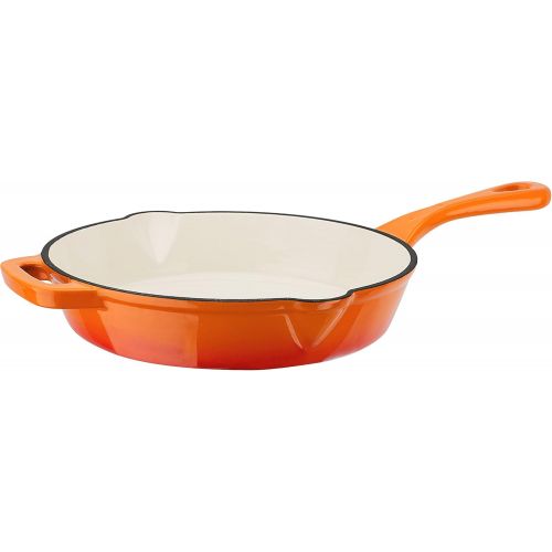  GSW 716314 Shadow Pfanne mit 2 Ausguessen o. Deckel 26cm, Gusseisen, orange/Creme, 26 cm