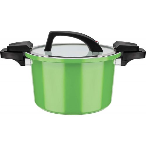  GSW Energiespartopf Ceramica Green, Aluminium, Glas, Kunststoff, gruen, 22cm