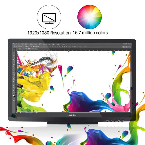  HUION Huion GT-220 v2 IPS Graphics Drawing Monitor 21.5 Inch Pen Display HD Screen for Mac and PC - Black