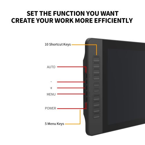  GAOMON PD1560 15.6 Inch 8192 Levels Pen Display with Arm Stand 1920 x 1080 HD IPS Screen Drawing Tablet with 10 Shortcut Keys for Windows & Mac Laptop & PC