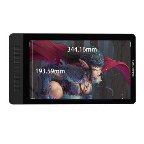  GAOMON PD1560 15.6 Inch 8192 Levels Pen Display with Arm Stand 1920 x 1080 HD IPS Screen Drawing Tablet with 10 Shortcut Keys for Windows & Mac Laptop & PC