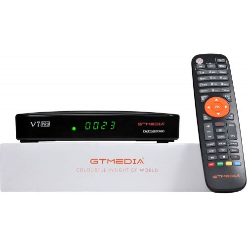  [아마존베스트]GT MEDIA V7 PRO Free to air FTA Digital Satellite Receiver with USB WiFi Antenna, DVB-S/S2/S2X Galaxy 19 Full HD 1080p H.265 HEVC 10bit, CA Card Slot, Support YouTube CCcam Biss au