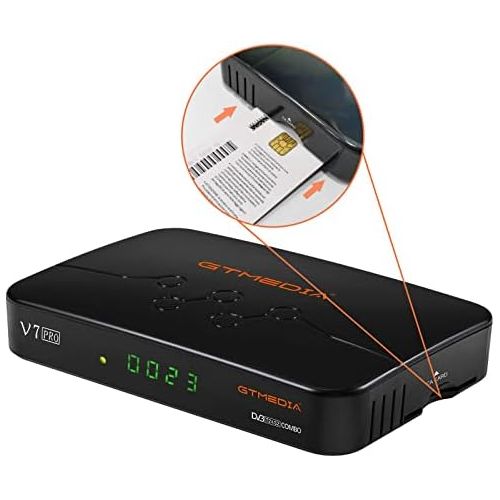  GT MEDIA V7 PRO Satellite Receiver HD DVB S2/S2X + DVB T/T2 Receiver Combo Full HD 1080p H.265 HEVC 10bit with Antenna WiFi USB / CA Card Slot Support PVR Recording Function Timesh