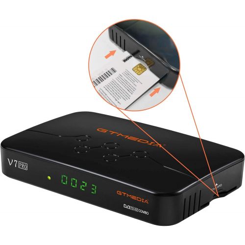  GT MEDIA V7 PRO Satellite Receiver HD DVB S2/S2X + DVB T/T2 Receiver Combo Full HD 1080p H.265 HEVC 10bit with Antenna WiFi USB / CA Card Slot Support PVR Recording Function Timesh