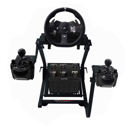  GT Omega Racing Wheel Stand for Logitech G920 G29 G923 Driving Force Gaming Steering Wheel, Pedals & Gear Shifter Mount V2, PS4, Xbox, Ferrari, PC-Tilt-Adjustable to Ultimate Sim R