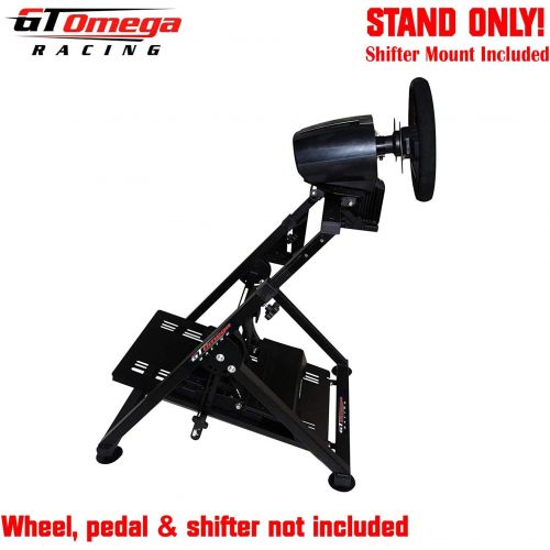  GT Omega Apex Racing Wheel Stand for Logitech Fanatec Clubsport Thrustmaster Gaming Steering Wheel Pedal & Shifter Mount, TX T500 T300 G29 G920 PS4 Xbox Foldable Tilt-Adjustable fo