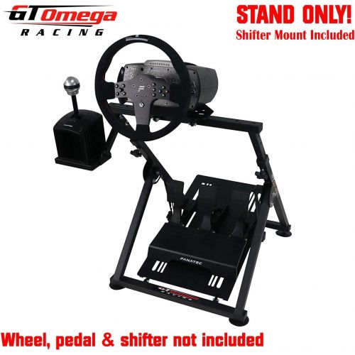  GT Omega Apex Racing Wheel Stand for Logitech Fanatec Clubsport Thrustmaster Gaming Steering Wheel Pedal & Shifter Mount, TX T500 T300 G29 G920 PS4 Xbox Foldable Tilt-Adjustable fo