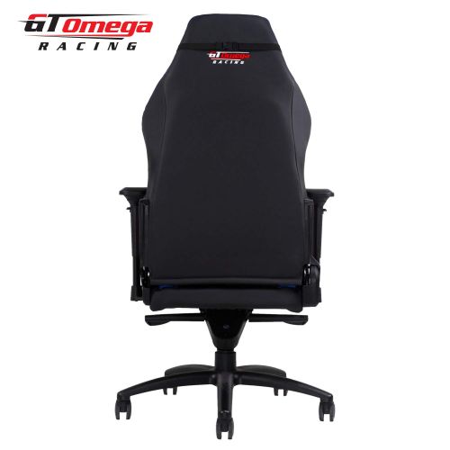  GT Omega EVO XL Racing Office Chair Black and Blue Leather