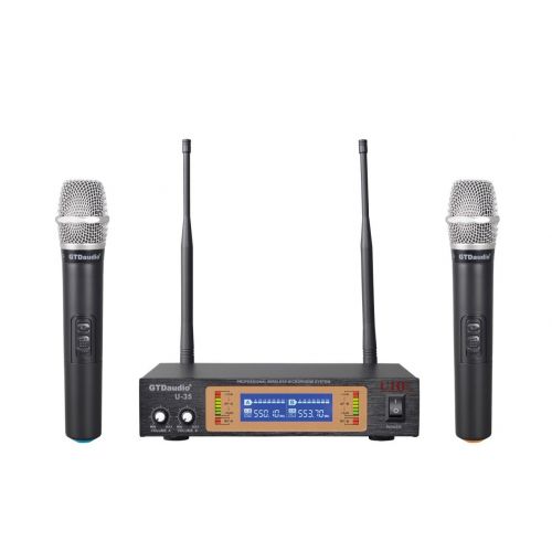  GTD Audio U-35H UHF Wireless Microphone System with 2 microphones