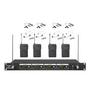 GTD Audio G-380L VHF Wireless Microphone System with 4 Headset, Lavalier (Lapel) mics