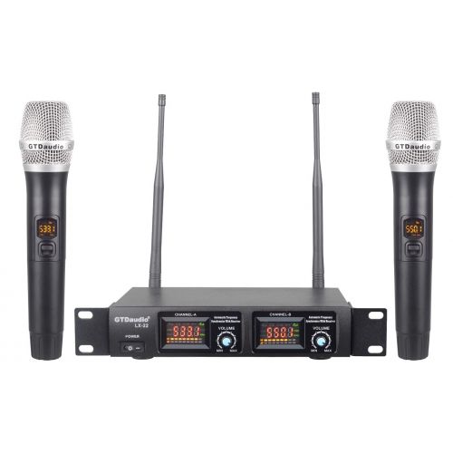  GTD Audio UHF 32 Selectable Frequency Channels Professional Wireless microphone Karaoke Mic System