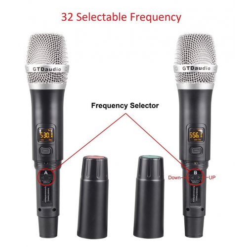  GTD Audio UHF 32 Selectable Frequency Channels Professional Wireless microphone Karaoke Mic System