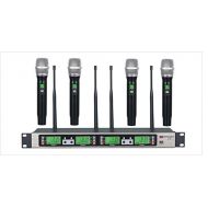 GTD Audio UHF 4 x100 Selectable Frequency Channel Professional 4 Hand-held Wireless microphone Mic System