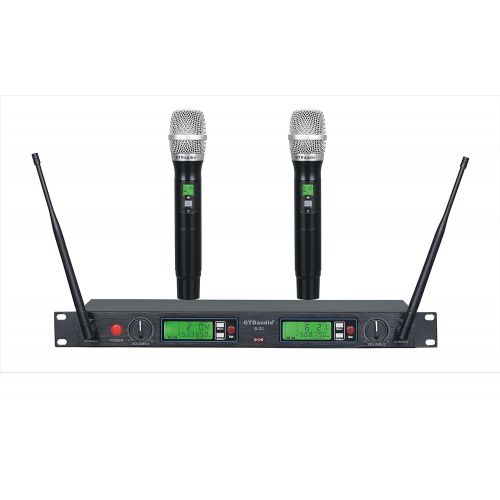  GTD Audio B-22 UHF 2 x100 Channel Professional 2 Wireless microphone Mic System 500 Mhz Band