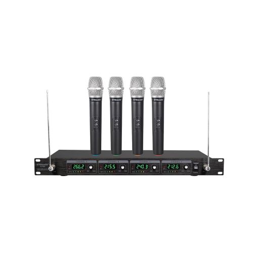  GTD Audio VHF 4 Hand-held Wireless Microphone System mics (Frequency: set: 2)