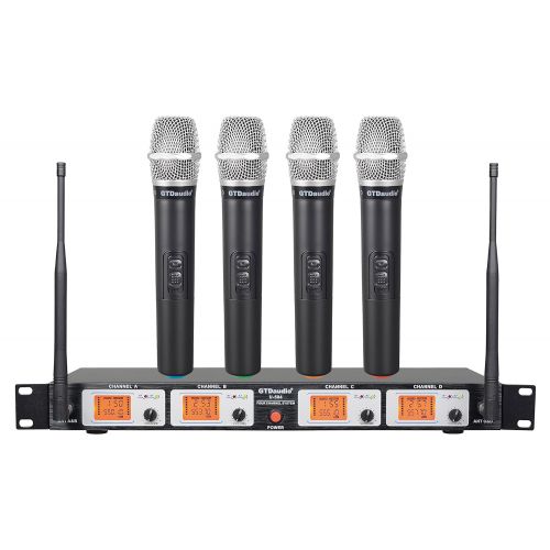  GTD Audio U-504H UHF Wireless Microphone System with 4 Hand held mics