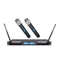 GTD Audio 2x100 Selectable Channel UHF Wireless Hand-held Microphone Mic System 622 (Hand held mics)