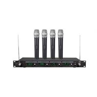 GTD Audio G-380H VHF Wireless Microphone System with 4 Hand held mics