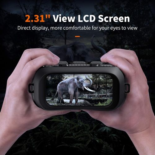  GTHUNDER Digital Night Vision Goggles Binoculars for Total Darkness?Infrared Digital Night Vision Large Viewing Screen, 32GB Memory Card for Photo and Video Storage?Perfect for Sur