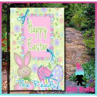 /GTHolidayShop Happy Easter Design1 Garden Flag - Welcome Sign - Yard Decor - Bunny - Personalized - Home Decoration - Easter Eggs