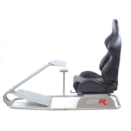  GTR Simulator - GTS Model with Adjustable Racing Seat - Driving Racing Simulator Cockpit with Gear Shifter Mount