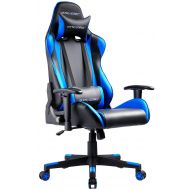 GTRACING Gaming Chair Racing Style Ergonomic Office Chair E-Sports Seat Height Adjustment Swivel Computer Chair with Headrest and Lumbar Cushion GT002 Blue
