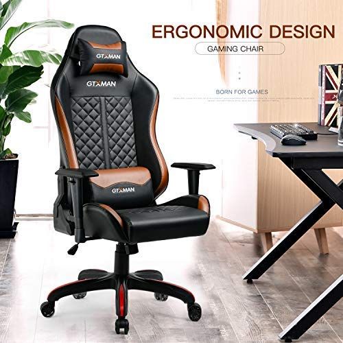  GTXMAN Gaming Office Chair Premium PU Leather Racing Executive Video Game Chair Multi-Function Ergonomic Computer Desk Chair GT008