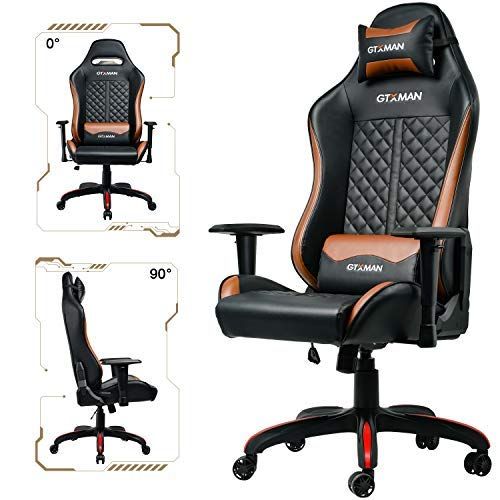  GTXMAN Gaming Office Chair Premium PU Leather Racing Executive Video Game Chair Multi-Function Ergonomic Computer Desk Chair GT008