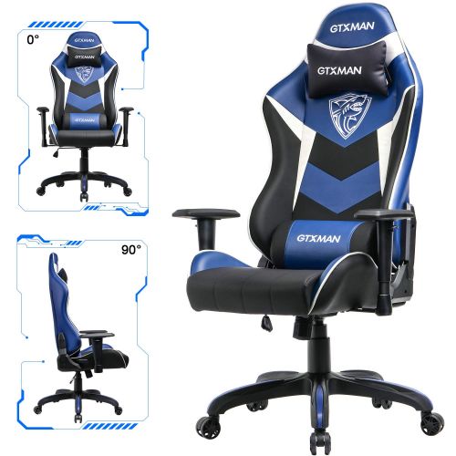  GTXMAN Gaming Chair Racing Style Video Game Chair Premium PU Leather Ergonomic Heavy Duty Office Racing Chair E-Sports X-006