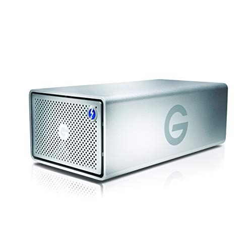  G-Technology 24TB G-Raid with Thunderbolt 3, USB-C (USB 3.1 Gen 2), and HDMI,-Removable Dual-Drive Storage System, Silver  0G05768-1