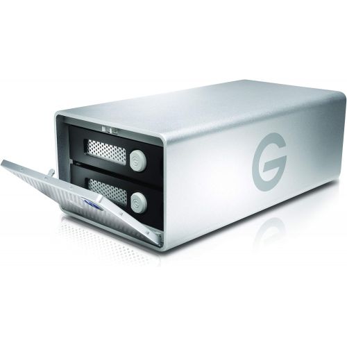 G-Technology 24TB G-Raid with Thunderbolt 3, USB-C (USB 3.1 Gen 2), and HDMI,-Removable Dual-Drive Storage System, Silver  0G05768-1