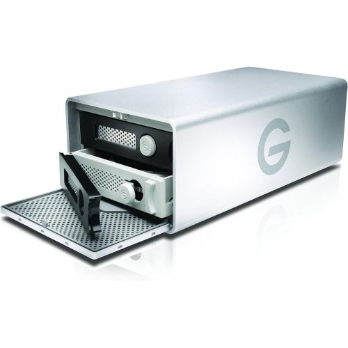  G-Technology 24TB G-Raid with Thunderbolt 3, USB-C (USB 3.1 Gen 2), and HDMI,-Removable Dual-Drive Storage System, Silver  0G05768-1