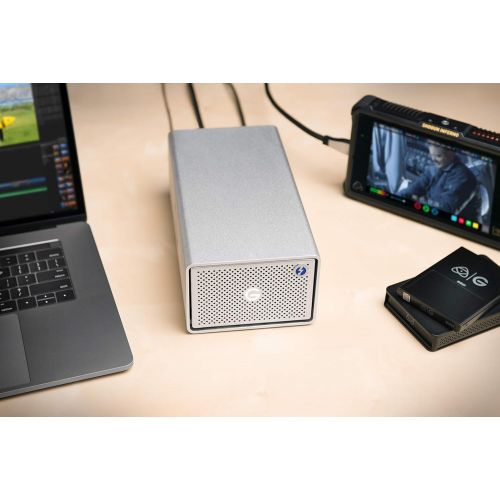  [아마존베스트]G-Technology 12TB G-RAID with Thunderbolt 3, USB-C (USB 3.1 Gen 2), and HDMI, Removable Dual Drive Storage System, Silver - 0G05753-1