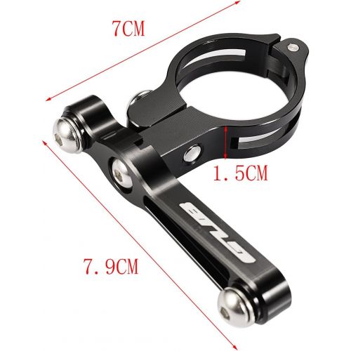  Gub Bicycle Bottle Cage Adapter Mount Adjustable MTB Road Bike Handlebar Water Bottle Holder Seat Post Mount (Black)