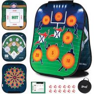 GUD Football, Baseball & Darts Sports Games Toy, Yard Lawn Outdoor & Indoor Birthday Gifts Target Football Toy, Kids Set, Toss Toys, Boys Gifts Year Old Ages