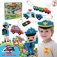 [아마존베스트]Kids DIY Water Fuse Non Iron Super Beads for Boys Arts and Crafts Toy Set. Boys Indoor Activity Fun Project City Traffic Crafts Kit for Boy. Birthday Gift Age 4 5 6 7 8 9 Year Old