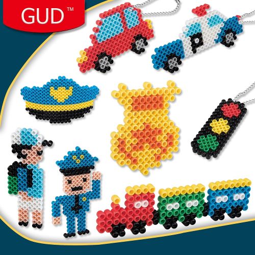  GUD Kids DIY Water Fuse Non Iron Super Beads for Boys Arts and Crafts Toy Set. Boys Indoor Activity Fun Project City Traffic Crafts Kit for Boy. Birthday Gift Age 4 5 6 7 8 9 Year Old