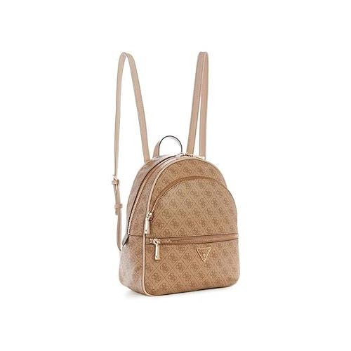  GUESS Manhattan Large Backpack, Latte Logo