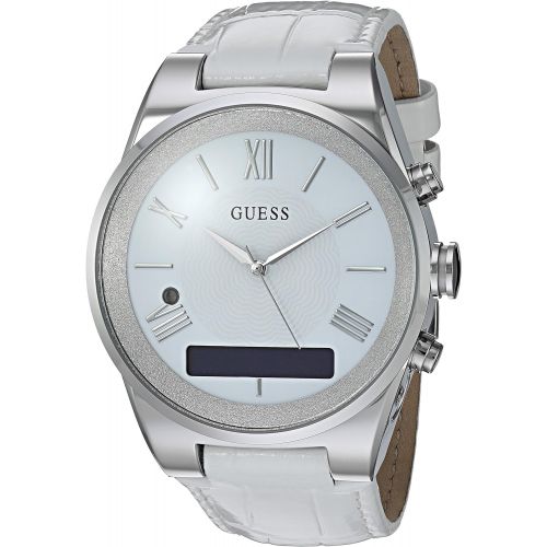  GUESS Womens Stainless Steel Connect Smart Watch - Amazon Alexa, iOS and Android Compatible, Color: Silver (Model: C0002MC1)