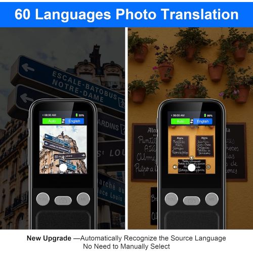  GUFAOWI Language Translator Device for All Languages, Support 138 Languages Online Translation, Photo Translation, Offline Translation, Portable Instant Two Way Translator with 98% Accurac