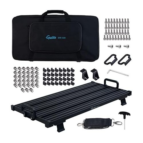  GUITTO GGS-12 Multi Guitar Rack Stand Foldable GPB-03 Guitar Pedalboard Fixture Blocks with Carry Bag