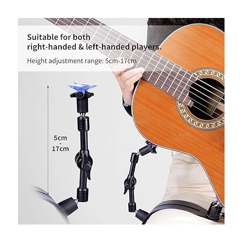  GUITTO Guitar Balance Support - Classical Guitar Support Foot Stool, Ergonomic Design, Quick Adjustment (Lock) Angle, Suitable for Classical and Acoustic Guitars with a lacquer finish GGR-01